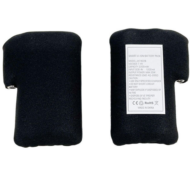 Panno nero avvolto 18650 batteria agli ioni di litio 2S1P 7.4V 2000mAh 2200mAh 2600mAh 3500mAh pacchi batteria per guanti riscaldati