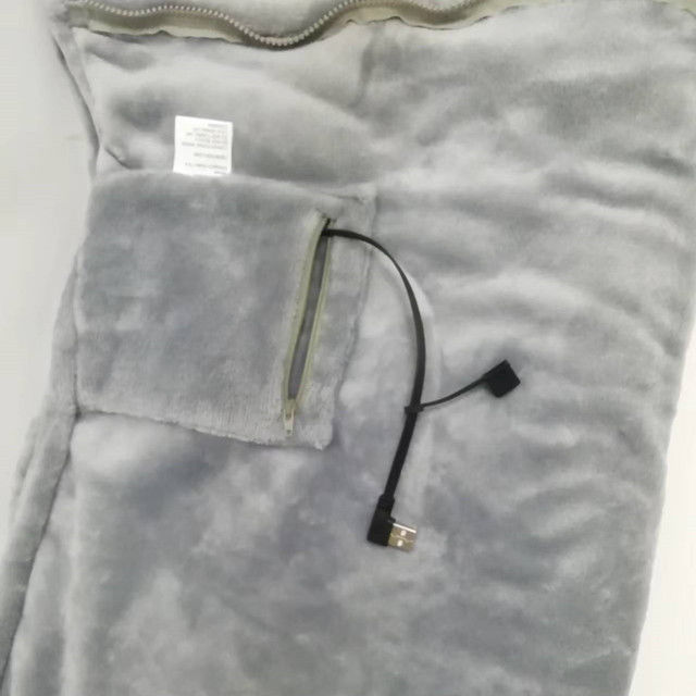 Coperta riscaldata a infrarossi a bassa tensione 80 x 150 cm Lenzuolo riscaldato sicuro con USB