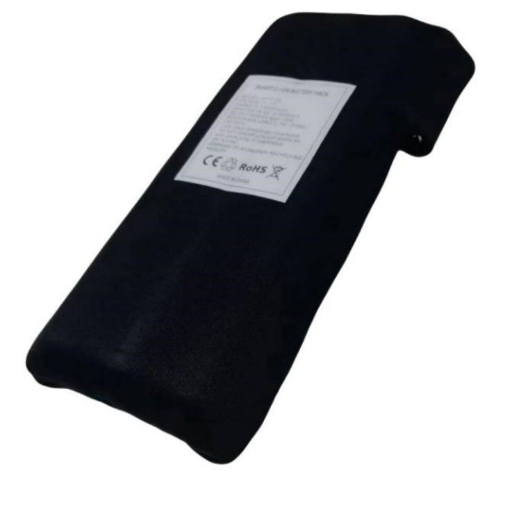 Abbigliamento 12V 10Ah Batteria 11.1V Stoffa nera avvolta con presa di carica a corrente continua per giacca riscaldata