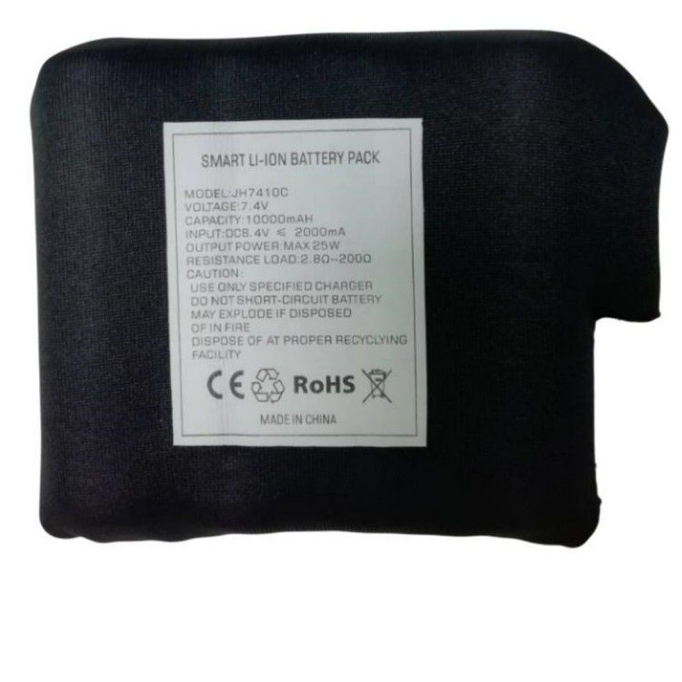 Abbigliamento da immersione nero avvolto 7.4 V 10000mah Batteria 21700 2S2P Per cappotto riscaldato