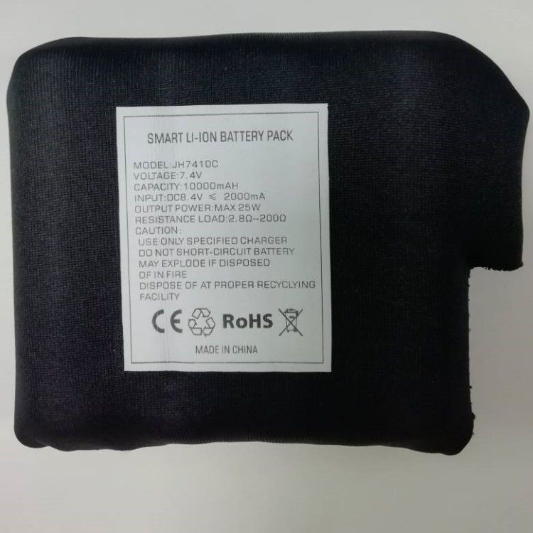 Abbigliamento da immersione nero avvolto 7.4 V 10000mah Batteria 21700 2S2P Per cappotto riscaldato
