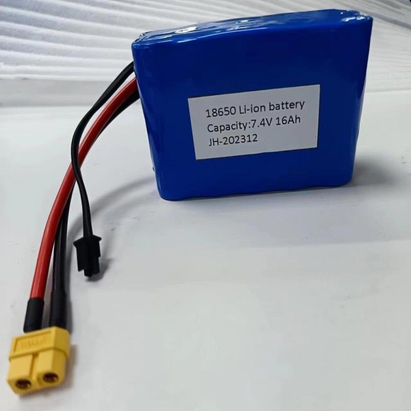 Batteria personalizzata 7.4V 16Ah 2S5P 18650 Cellula 3200mAh BMS 25A Con presa di ricarica MX3.0