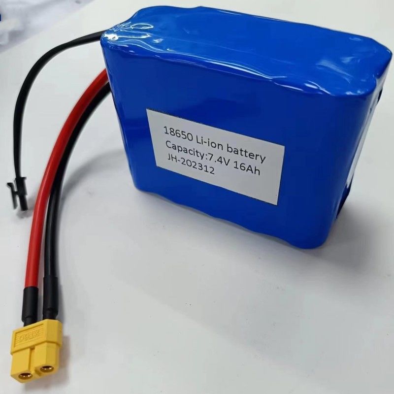 Batteria personalizzata 7.4V 16Ah 2S5P 18650 Cellula 3200mAh BMS 25A Con presa di ricarica MX3.0