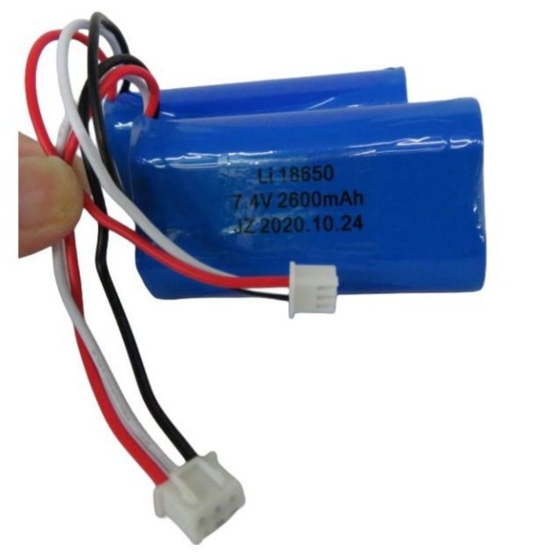 7.4V 2600mAh 18650 pacchetto batteria con 3 conduttori e 3 pin di contatto per la macchina postale