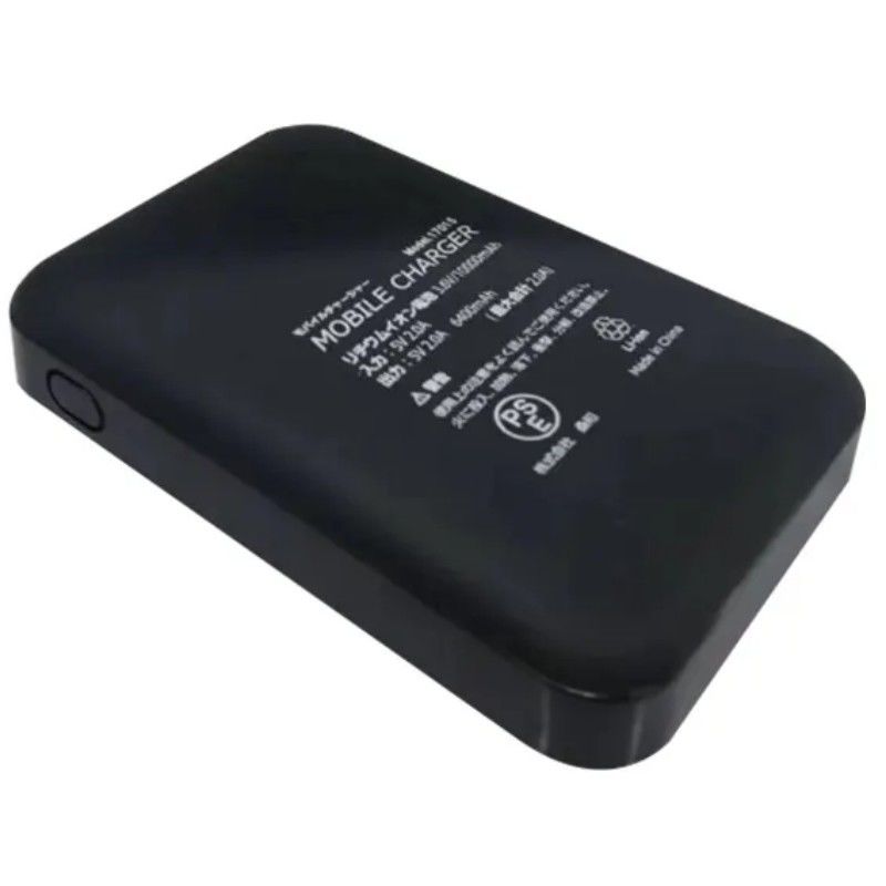 Powerbank USB 5V 2A 10000 Mah Doppia porta USB Batteria nera