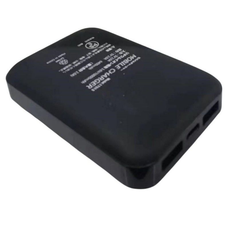 Powerbank USB 5V 2A 10000 Mah Doppia porta USB Batteria nera