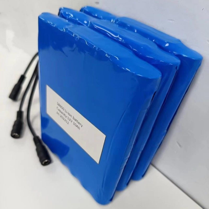 Batteria piatta 12V 10Ah 18650 Batteria al litio 3s4p con presa femminile a corrente continua per pad di riscaldamento in PVC