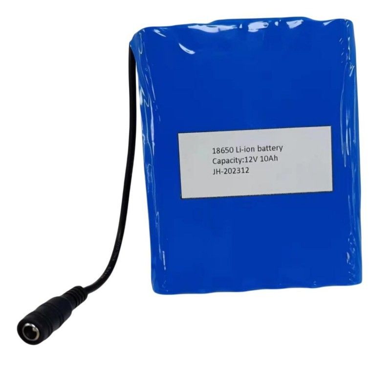 Batteria piatta 12V 10Ah 18650 Batteria al litio 3s4p con presa femminile a corrente continua per pad di riscaldamento in PVC