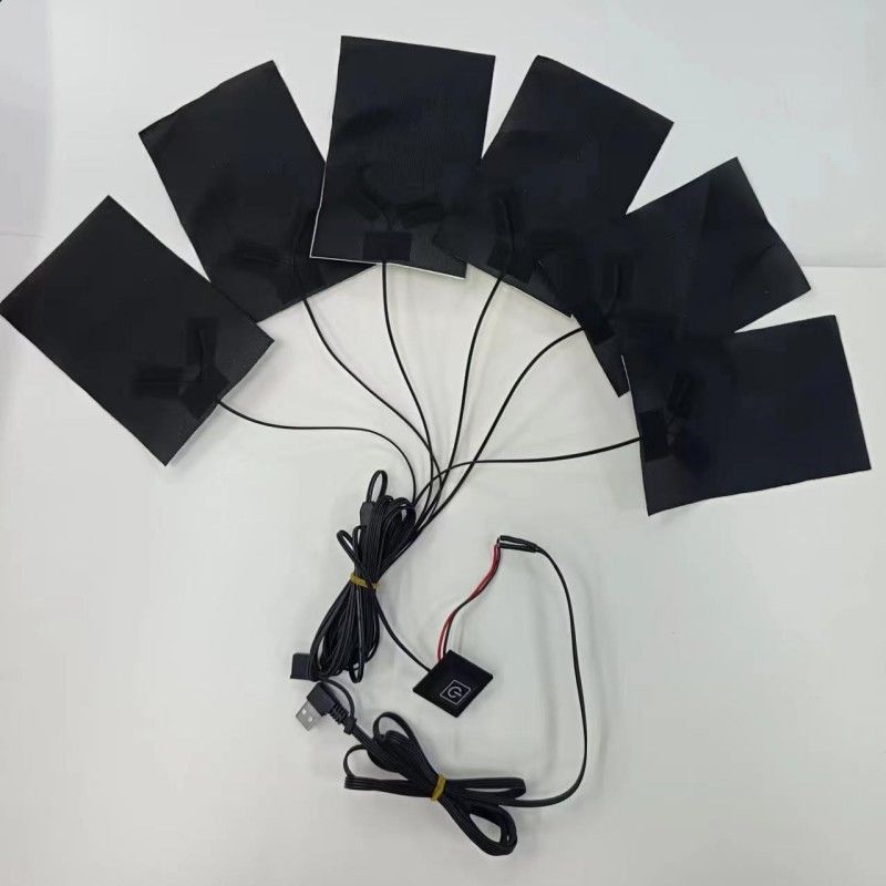 Pad di riscaldamento personalizzato 6 in 1 per abbigliamento ogni 10 x 15 cm Nero 5V USB con interruttore