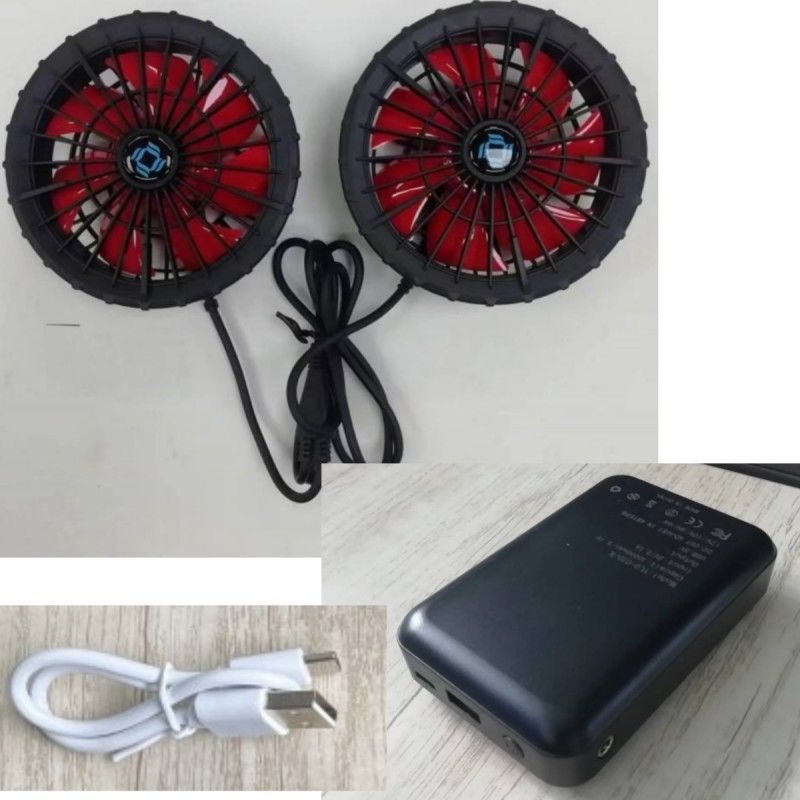 Abbigliamento da lavoro Giacca di raffreddamento Ventilatore batteria set 12V 10000mAh Con motore senza spazzole cinese