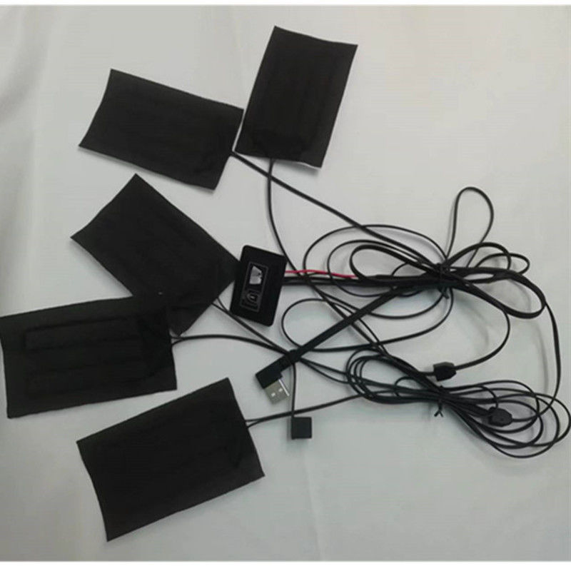 Indumenti per coperte Pad di riscaldamento 5pcs ciascuno 7x11cm 5 in uno Pad di riscaldamento USB 5V per giubbotto