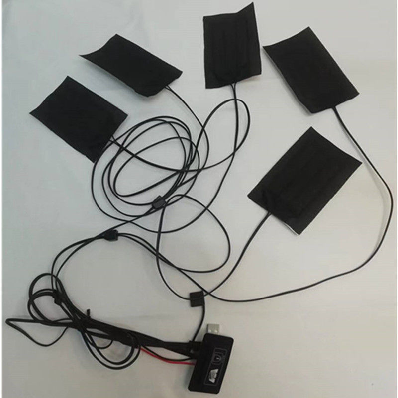 Pad di riscaldamento in fibra di carbonio 5pads 7x11cm Uno o due pulsanti per abbigliamento
