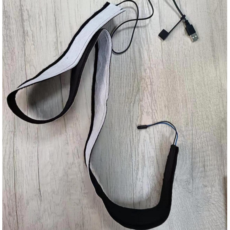 Pad di riscaldamento personalizzato in tessuto nero con lunghezza del cavo di 50 cm e controllo automatico dell'alimentazione