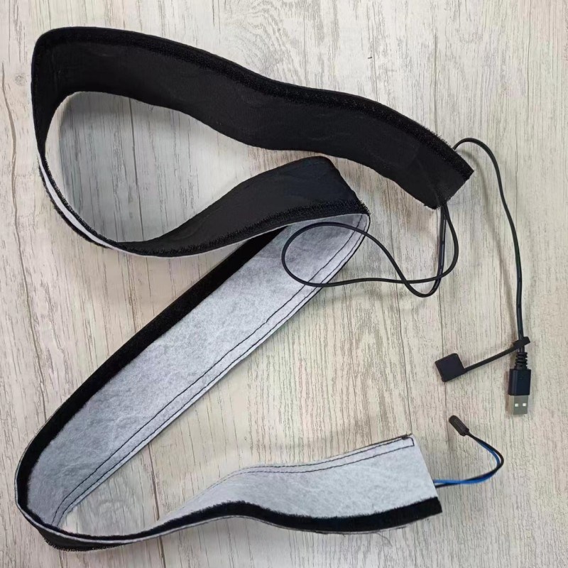 Pad di riscaldamento personalizzato in tessuto nero con lunghezza del cavo di 50 cm e controllo automatico dell'alimentazione