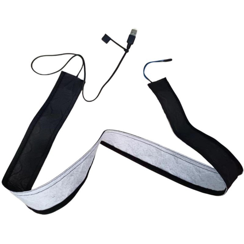 Pad di riscaldamento personalizzato in tessuto nero con lunghezza del cavo di 50 cm e controllo automatico dell'alimentazione