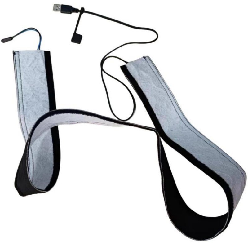 Pad di riscaldamento personalizzato in tessuto nero con lunghezza del cavo di 50 cm e controllo automatico dell'alimentazione