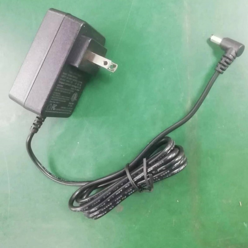 Caricabatterie 12V 2A US Plug DC Bend Head 90° 2,1 mm Barrel Jack Due Amp