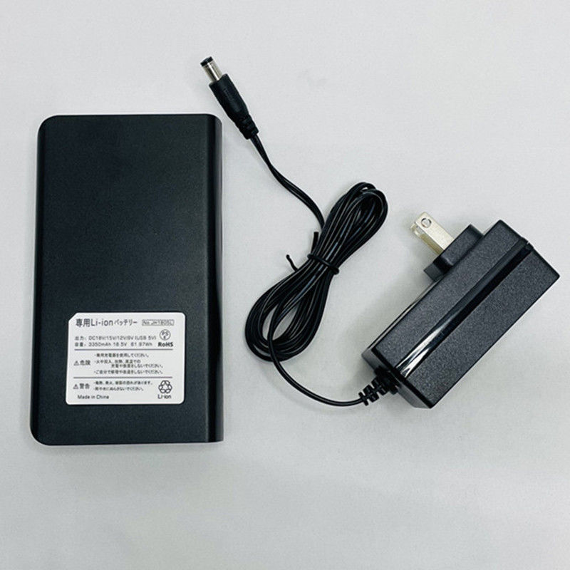 Batterie Powerbank DC 4 Livello Voltaggio di uscita 18V 15V 12V 9V Per ventola di giacca estiva