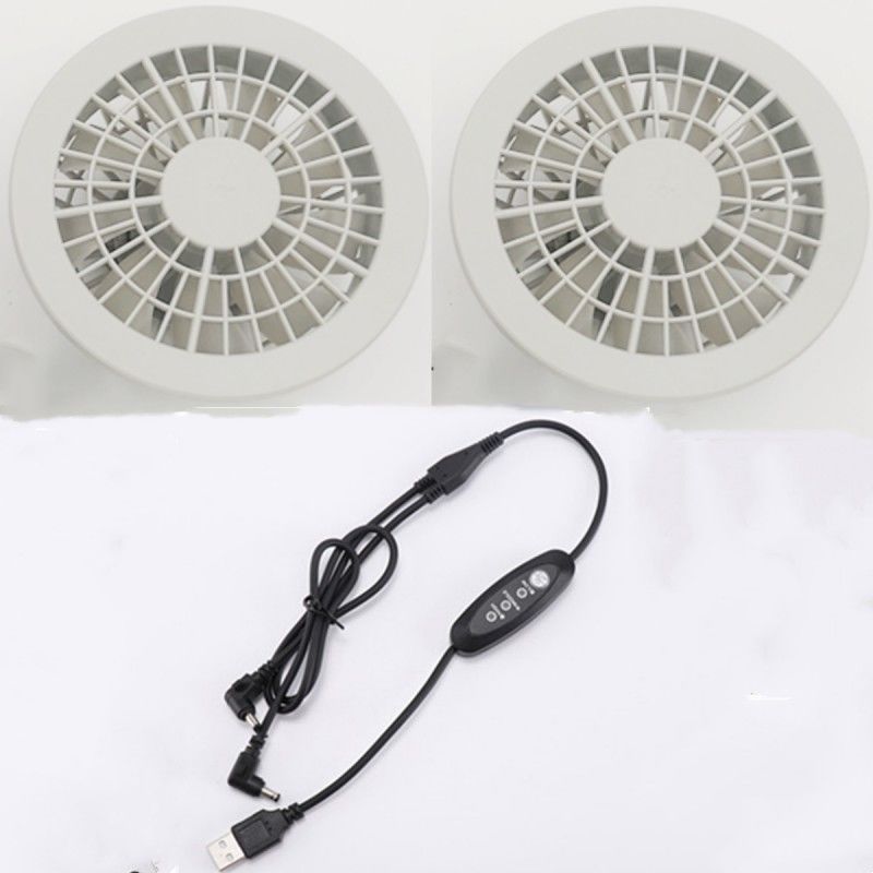 Ventilatore di raffreddamento per giacca a tre livelli di velocità ventilatore a due pezzi per abiti da uomo estivi