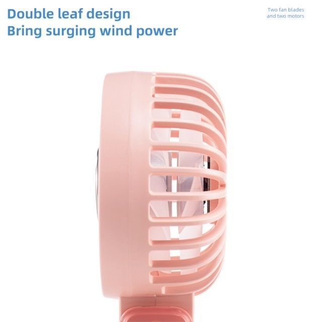Mini ventilatore a doppia lama a doppio motore a 180 gradi con refrigerazione in porcellana di ghiaccio superconduttore