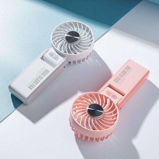 Mini ventilatore a doppia lama a doppio motore a 180 gradi con refrigerazione in porcellana di ghiaccio superconduttore