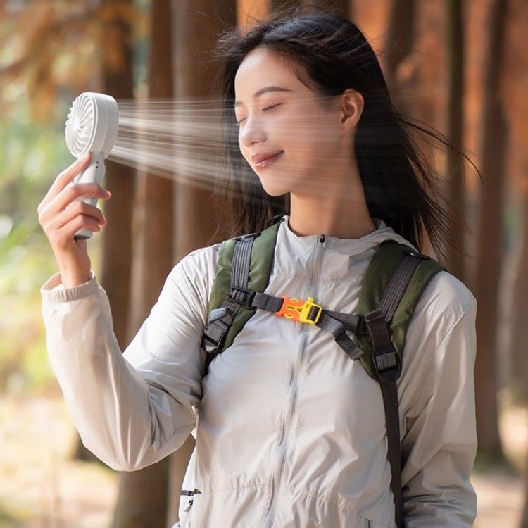 Display digitale a LED a batteria Ventilatore portatile Hang Neck Ventilatore elettrico Ventilatore portatile pieghevole per viaggi