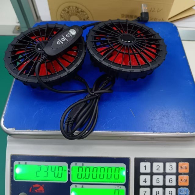 Ventilatore di raffreddamento della giacca 12V Ventilatore USB Controllo Velocità del vento 12V Alto 9V Medio 5V Basso