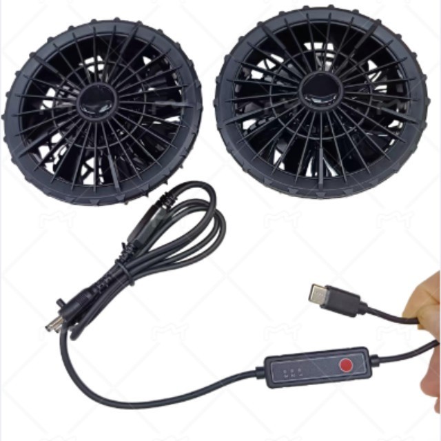 Ventilatore di raffreddamento dell' aria 5V 2pcs ventilatore interno camicia per i lavoratori all' esterno con tappo di tipo C