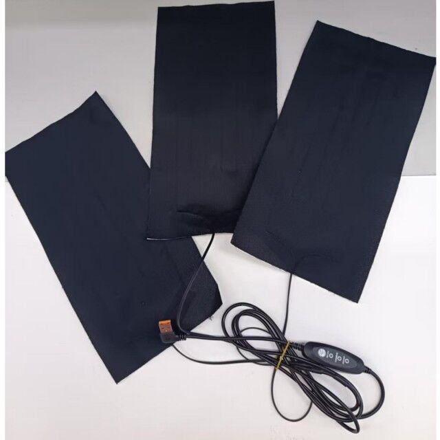 Pad di riscaldamento personalizzato 30X15cm 3pads in un 12V Cloth Heater con USB Switch Controller per la sedia di riscaldamento